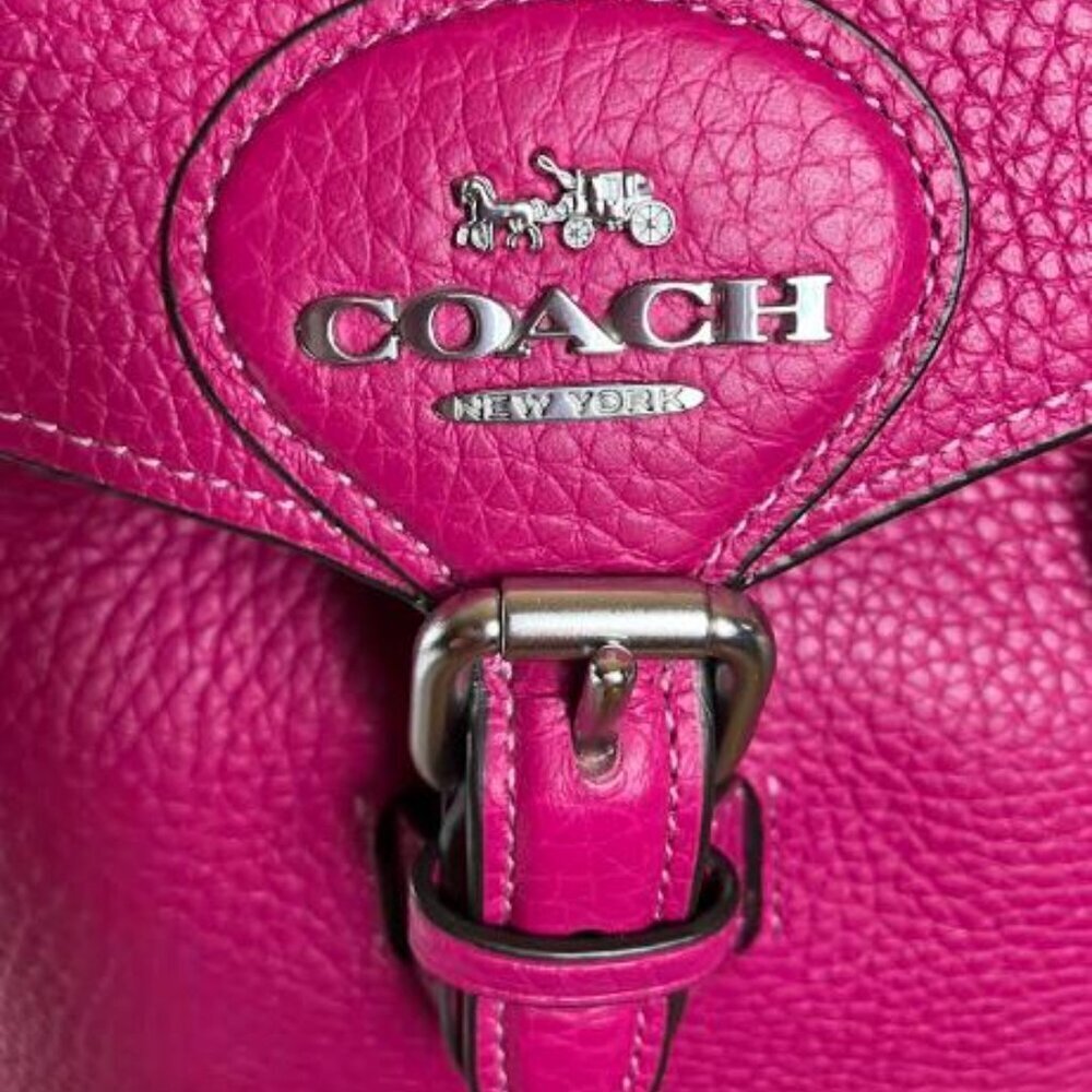 Coach Amelia Backpack Fuchsia Convertible Crossbody with COA NWT - Picture 4 of 16
